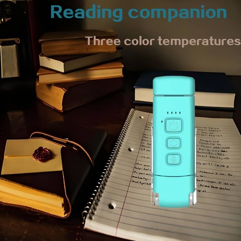 Glocusent USB Rechargeable Book Light for Reading in Bed, Portable Clip-on LED Reading Light, 3 Amber Colors & 5 Brightness Dimmable, Perfect for Book Lovers Rechargeable Adjustable Book Reading Light reading light glucosent  amber color long lasting