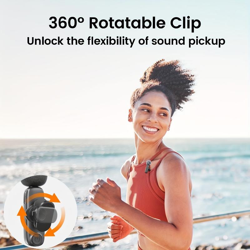 Compact Wireless Lavalier Mic with USB-C, Wireless Connectivity - Perfect for Smartphones, Tablets & Cameras | Ideal for Video Interviews, Podcasts & Vlogs