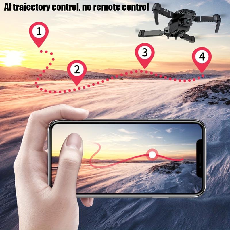 Drone With Camera, 2024 Newest Foldable Drone With App Control, 4 Batteries, FPV Live Video RC Quadcopter With 4K Camera For Adults Beginners