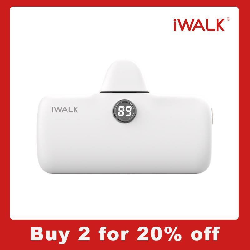 [Buy 2 get 20% off]iWALK SmallPortable Charger 5000mAh PD FastCharging Type C and Lightningoptions available, with LED Display,suitable foriPhone 16 15 14 13 12 11X SeriesSamsung Galaxy, Android Phones &Tablets iPad Pro,Gift For Halloween & Christmas