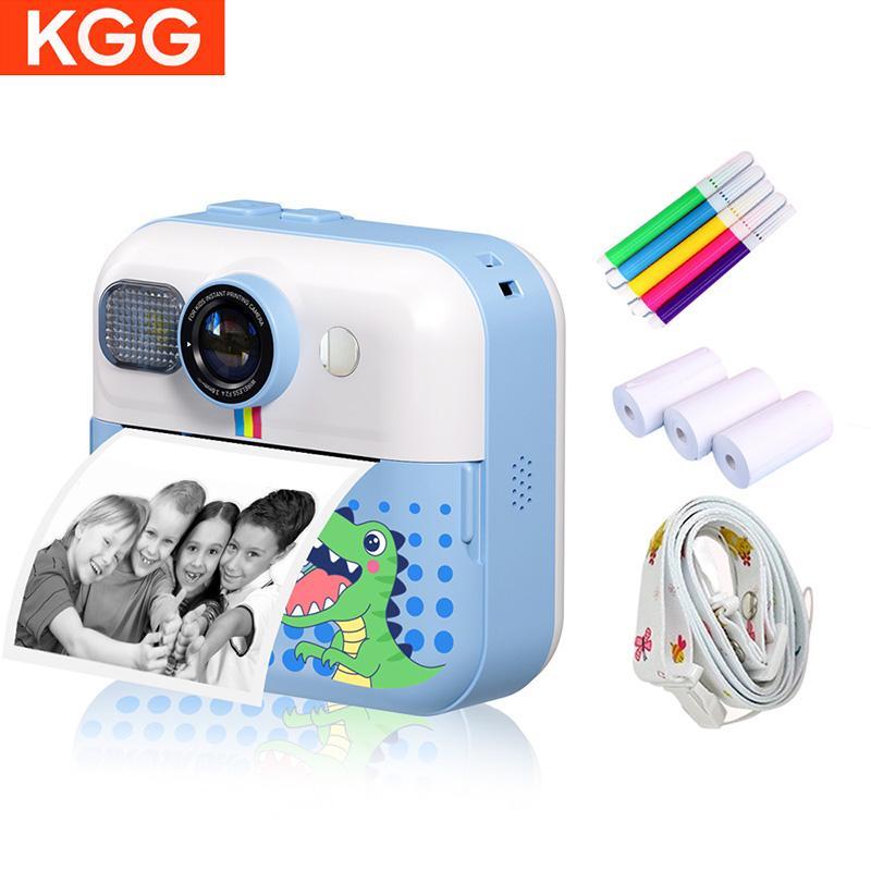 KGG Instant Camera with Print Paper, Rechargeable Digital Print Photo Camera, Mini Thermal Printer Video Educational Student Camera