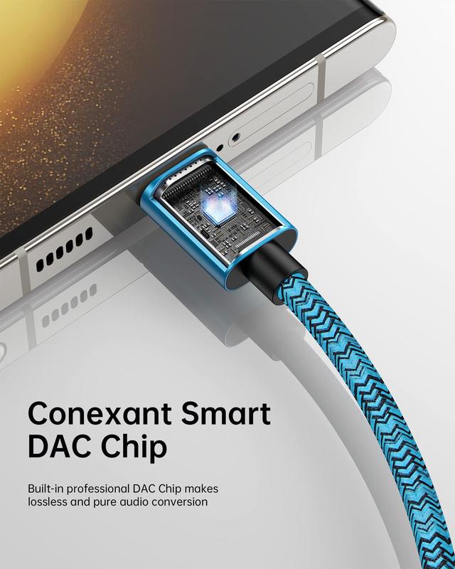 iPhone 16 Aux Cord to USB Type C, 3.3ft USB C to 3.5mm Audio Aux Jack Cable Type C to Aux Cord for Car Stereo Headphone for iPhone 16 15 15 Pro Max 15 Plus, Samsung Galaxy S24 S23 S22 S21 Note 20, Pixel 8 7a Car AUX Music Accessories Android Plug Aluminum