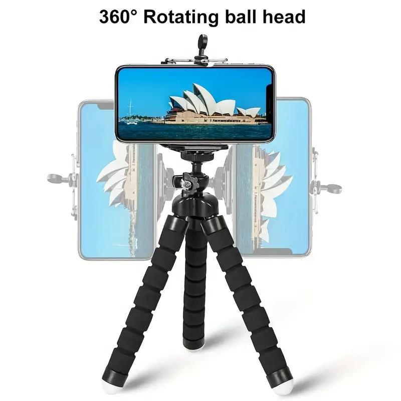 Octopus Design Phone Holder, Multipurpose Flexible & Durable Phone Tripod, Universal Desktop Phone Stand for iPhone & Camera