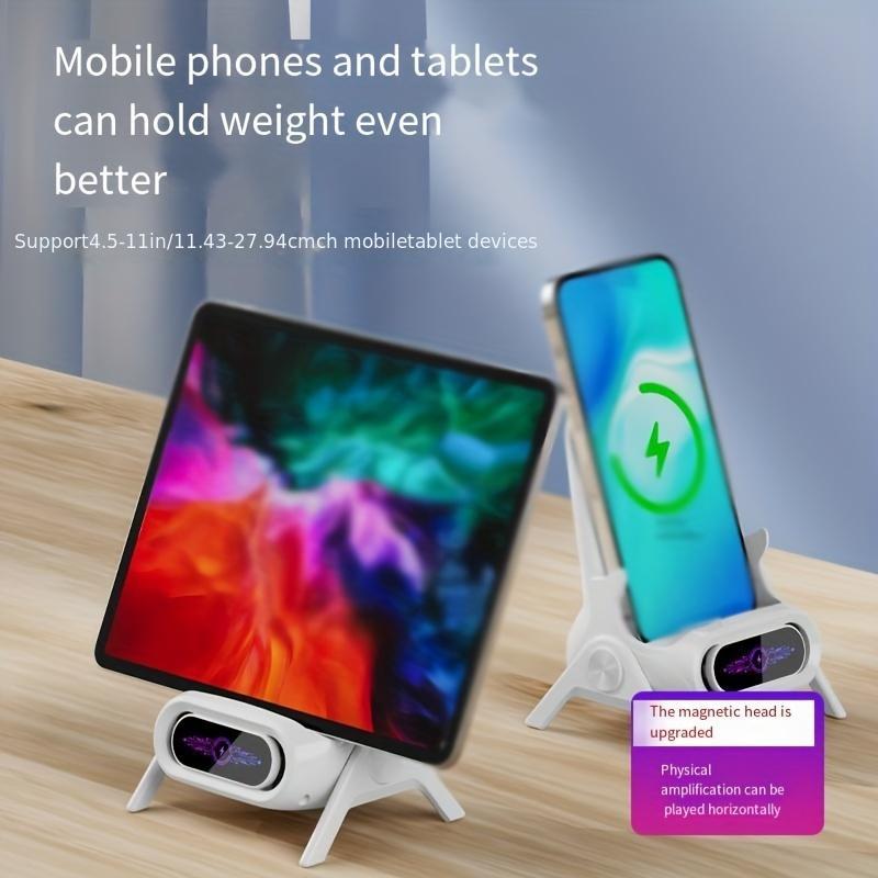 Wireless Charger Stand, Auto-sensing Phone Holder with Wireless Charging, Multi-angle Viewing Phone Holder for Car and Home