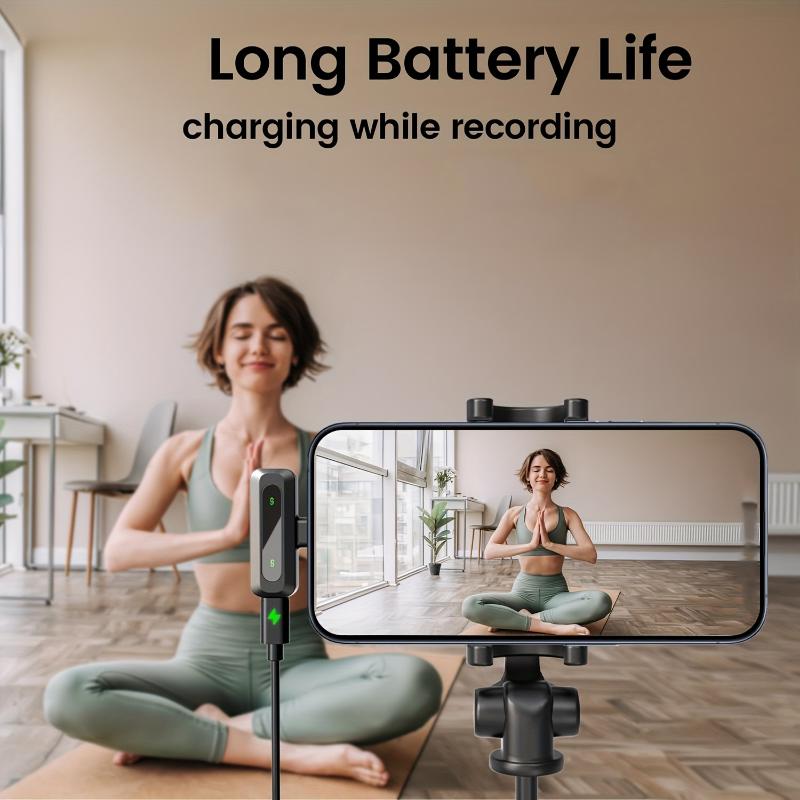 Compact Wireless Lavalier Mic with USB-C, Wireless Connectivity - Perfect for Smartphones, Tablets & Cameras | Ideal for Video Interviews, Podcasts & Vlogs