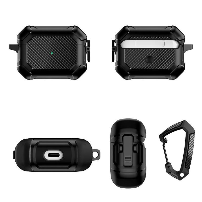 Earphone Case with Carabiner, TPU Protective Case Compatible with AirPods Pro 2, Shockproof Earphone Case