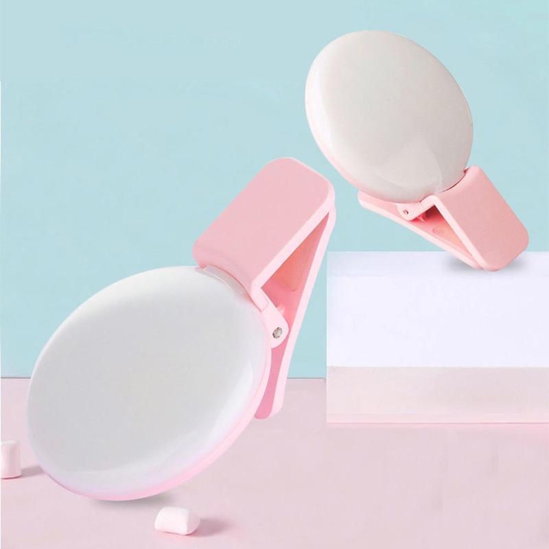 Portable Selfie Light, Clip-on LED Mobile Phone Beauty Fill Light, Selfie Lighting for iPhone Android Live Streaming Makeup Vlog