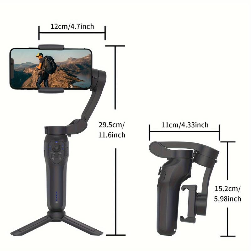 COMITOK L7C Smart 3-Axis Handheld Gimbal with Wireless, Gesture Control & Built-in Fill Light - Perfect for Smooth Videos, Live Streaming & Vlogging