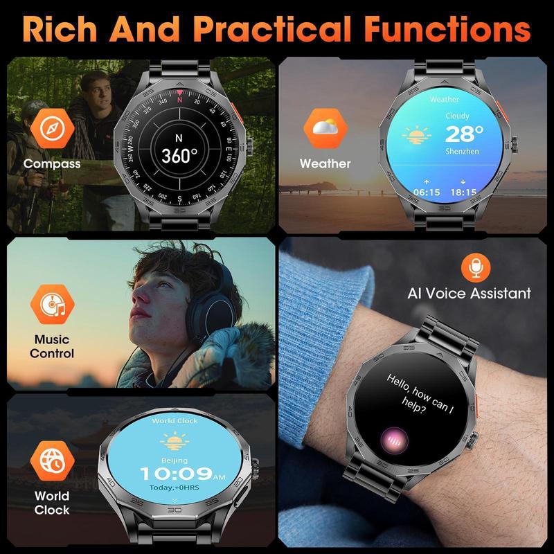 Multifunctional Smart Watch, Fashion 1.85 Inches Screen Digital Watch with Silicone Band, IP67 Waterproof Sports Smart Watches for Women & Men, Sport Smartwatch