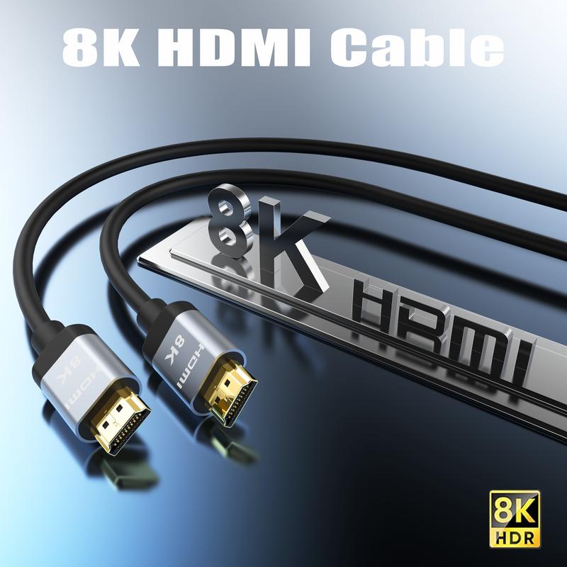 CYANMI 8K 10K 4K HDMI 2.1 Cable 48Gbps,Certified Ultra High Speed HDMI Cable Braided Cord-4K@120Hz 8K@60Hz, DTS:X, HDCP 2.2 & 2.3, HDR 10 Compatible with Roku TV PS5 HDTV Blu-ray Accessories