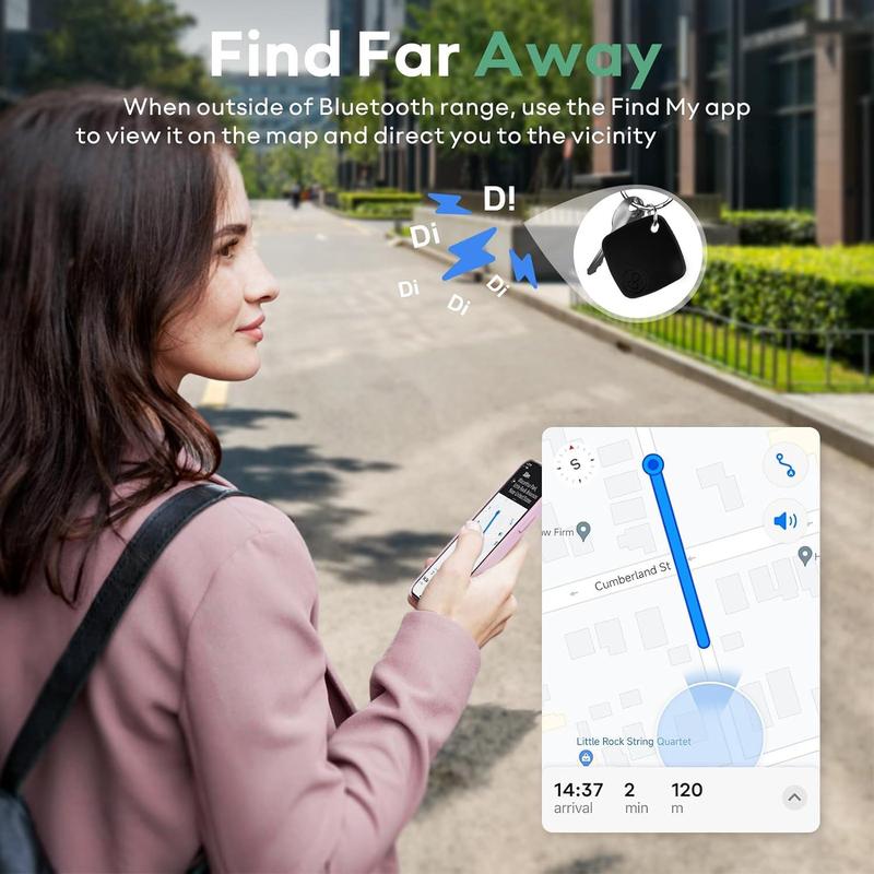 Smart Tag, Smart Tracker for Find My, IP45 Waterproof Tracker for Outdoor, Luggage Tracker for Phone, Compatible with Find M (iOS Only)