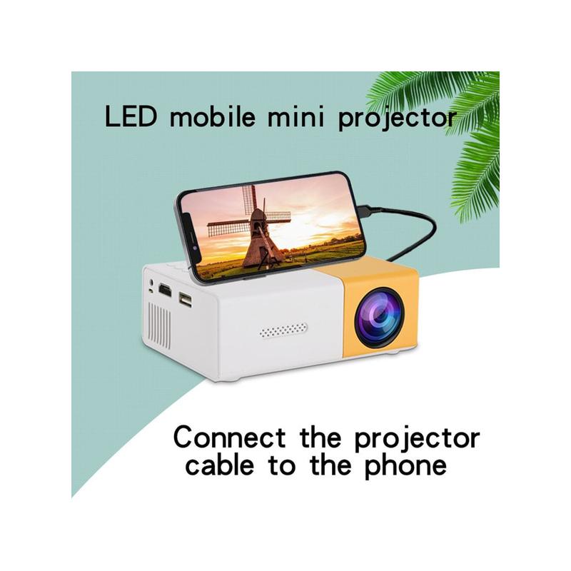 Home Theater Portable Mini Projector, Supporting Smartphone Wired Screen Sharing, Allowing You To Enjoy Cinema At Home