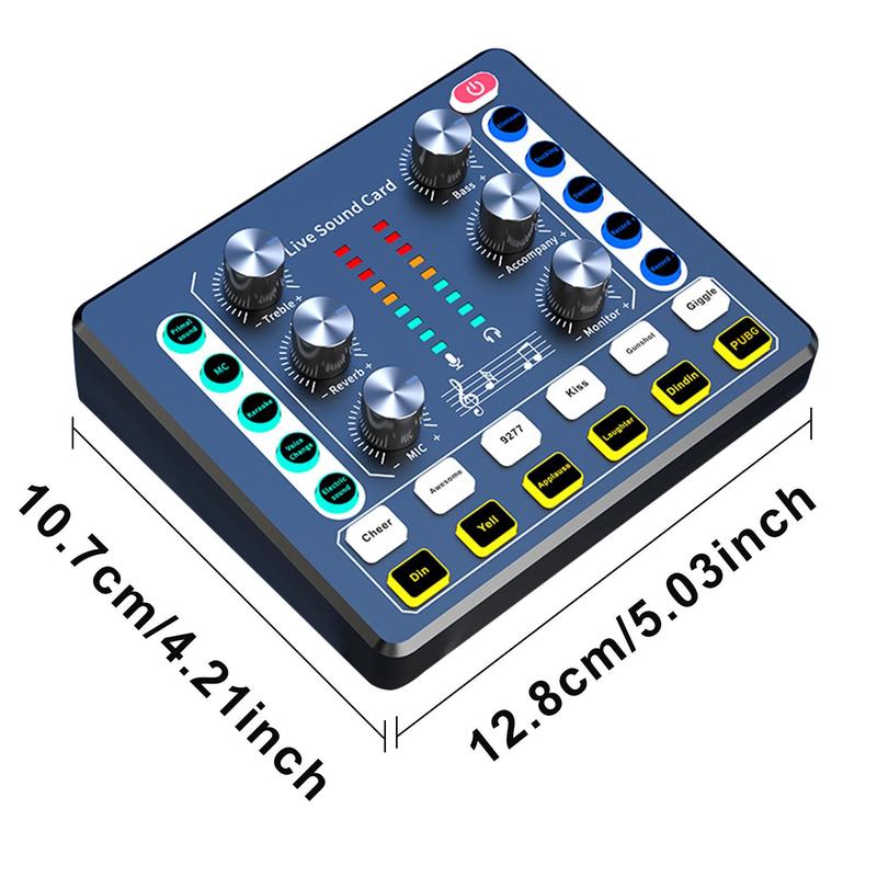 Podcast Equipment Bundle, V8S Audio Interface & Microphone, Live Streaming Equipment, Perfect for Laptop Video Blogging and Live Streaming