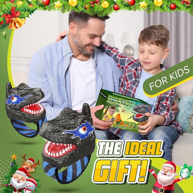 Dinosaur Walkie Talkies for Kids Ages 3-8, Christmas Birthday Gifts-Lightweight Dinosaur Wrist Walkie Talkie Toys for 3 4 5 6 7 8 Year Old Boys Girls Outdoor Camping Games