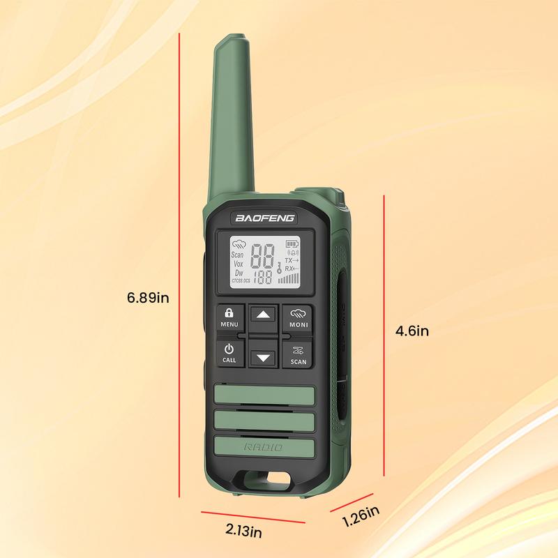 BAOFENG FR-22A Protable Ham Radio, Long Rang Walkie Talkie, Rechargeable Two Way Radio Suppor USB-C,Outdoor Camping Emergency Preparedness Audio Gear