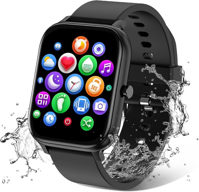 Smart Watch for Men Women Compatible with iPhone Samsung Android Phone 1.69 inch Full Touch Screen Bluetooth Chargeable