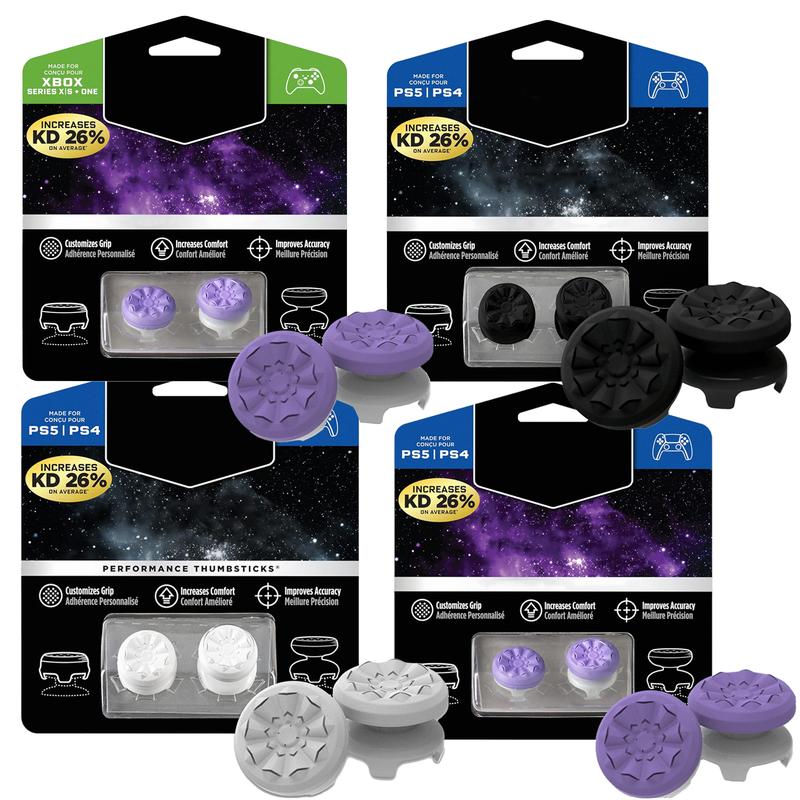 Thumbsticks For PS5 PS4 Xbox, Precision, Anti slip, FPS game, Aim boost, Comfort, 1 High-Rise & 1 Mid-Rise, Controller Gamepad Playstation 4 5 Xbox accessories