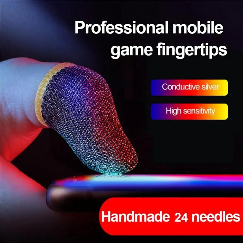 Gaming Finger Sleeve (6 Pairs), Controller Accessories, Gaming Room Gadgets, Breathable Finger Protector, Game Controller Sweat-proof Finger Cots, Touch Screen Finger Cover for Mobile Games, Male Game Room Accessories