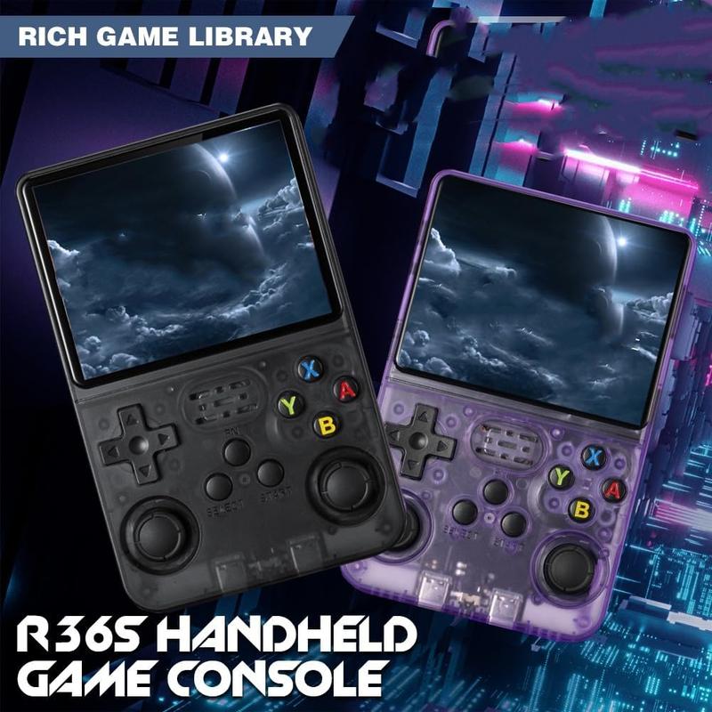 R36s Handheld Game Console 3.5 Inch IPS Screen Retro Handheld Game Console Video Games Consoles with Battery Built-in 20000+ Classic Games for Adults Kids Mini Handheld game player