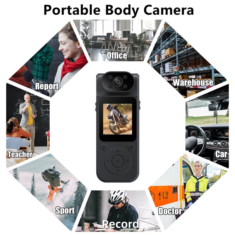 4K Action Camera, USB Rechargeable Portable Sports Camera with 180° Rotatable Lens & LCD Color Display, Vlog Digital Recorder Supports IR Night & Loop Recording