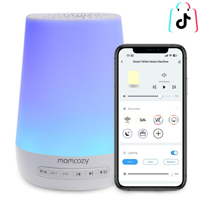 Momcozy White Noise Machine with Night Light and 34 Soothing Sounds for Baby Sleeping and Sleep Training