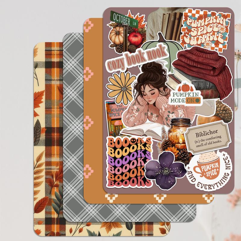 Pumpkin Spice Reader- E-Reader Cardstock Inserts