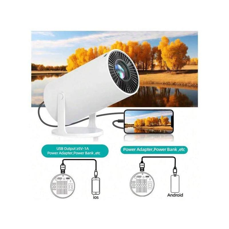 Mini Projector,Magcubic HY300 Auto Keystone Correction Portable Projector,4K  200 ANSI Smart Projector With 2.4 5G WiFi,BT 5.0,130 Inch Screen,180 Degree Flip,Circular Design,Perfect For Home Video Outdoor Holiday Gift (1 Unit) Audio Colorful