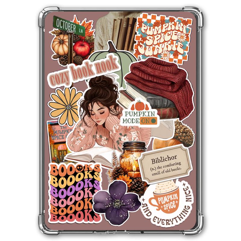 Pumpkin Spice Reader- E-Reader Cardstock Inserts