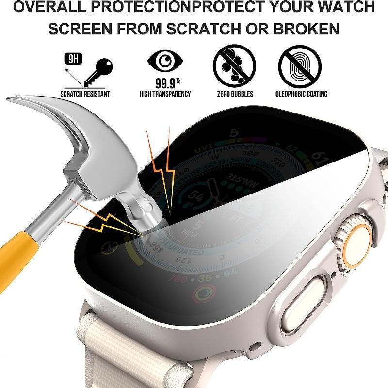 Smart Watch Case, 1 Count Anti-spy Watch Screen Protective Case, Smart Watch Screen Protector Compatible with Apple Watch 49mm