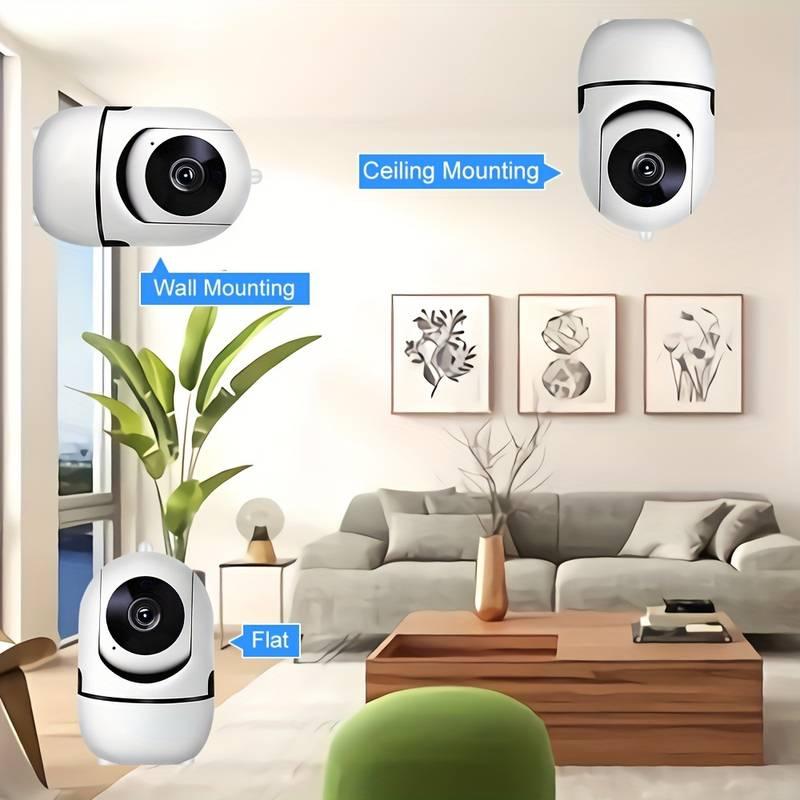 High-definition WiFi Monitoring Camera, USB Powered 355 Degree Intercom 1080P Home Security Camera, Remote High-definition Night-Vision Camera