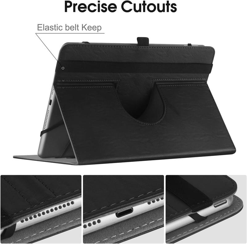 Universal 9 10 10.1 inch Android Tablet Case,Slim 360 Degree Rotatable  Cover Folio Case for Universal 9-11 inch Tablet, with Multi-Angle Viewing Stand,Black