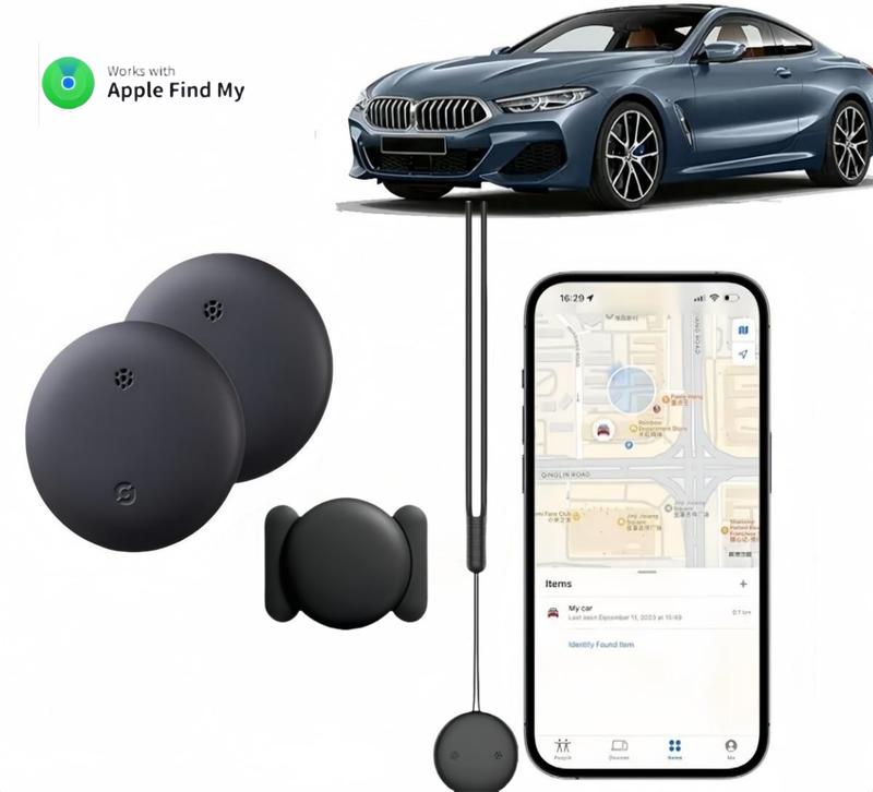 Apple Global Locator find mobile walletIntelligent search Waterproof iTag locator  Apple Airtags Security Tracker Tracker +Magnetic silicone protective cover Carelectric vehicle anti-loss soft shell (set)