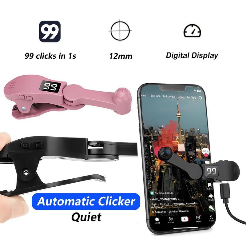 Auto Clicker for Smart Phone, Phone ScreenDevice Speed Clicker for Fast Click SimulationFinger Continuous Click, Gaming, Live Broadcasts Likes