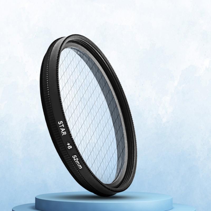 52mm 8 Line Star Filter Lens, Clip-on Polarizer Filter, Star Filter Lens for Smartphone, Mobile Phone Accessories