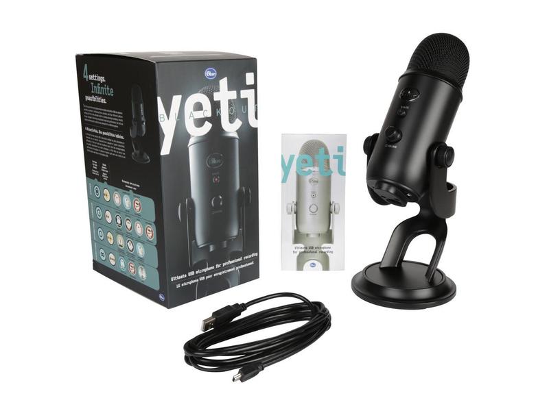 Logitech YETI Premium Multi-Pattern USB Microphone with Blue VO!CE-  Audio