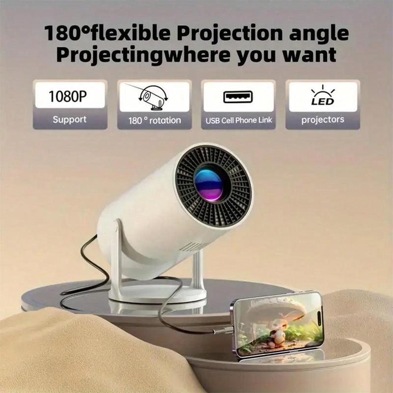 Mini Projector,Magcubic HY300 Auto Keystone Correction Portable Projector,4K  200 ANSI Smart Projector With 2.4 5G WiFi,BT 5.0,130 Inch Screen,180 Degree Flip,Circular Design,Perfect For Home Video Outdoor Holiday Gift (1 Unit) Audio Colorful