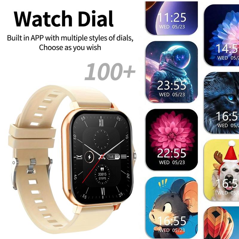 Smart Watch with Wireless Calling Dialing, Multiple Sport Modes, Call Alerts and Rejection, SMS Notifications, Various App Alerts, Suitable for Men and Women, Sports Accessory, Compatible with iPhone Android