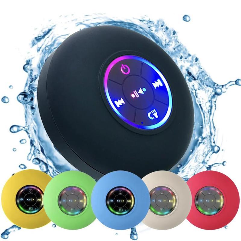 Waterproof suction cup portable wireless speaker USB charging Bluetooth speaker, smooth surface suction cup button audio bathroom audio 2024 New Black Friday Sale Christmas Gifts