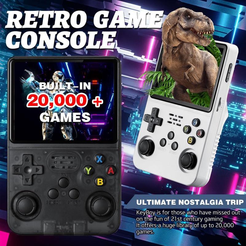 R36s Handheld Game Console 3.5 Inch IPS Screen Retro Handheld Game Console Video Games Consoles with Battery Built-in 20000+ Classic Games for Adults Kids Mini Handheld game player