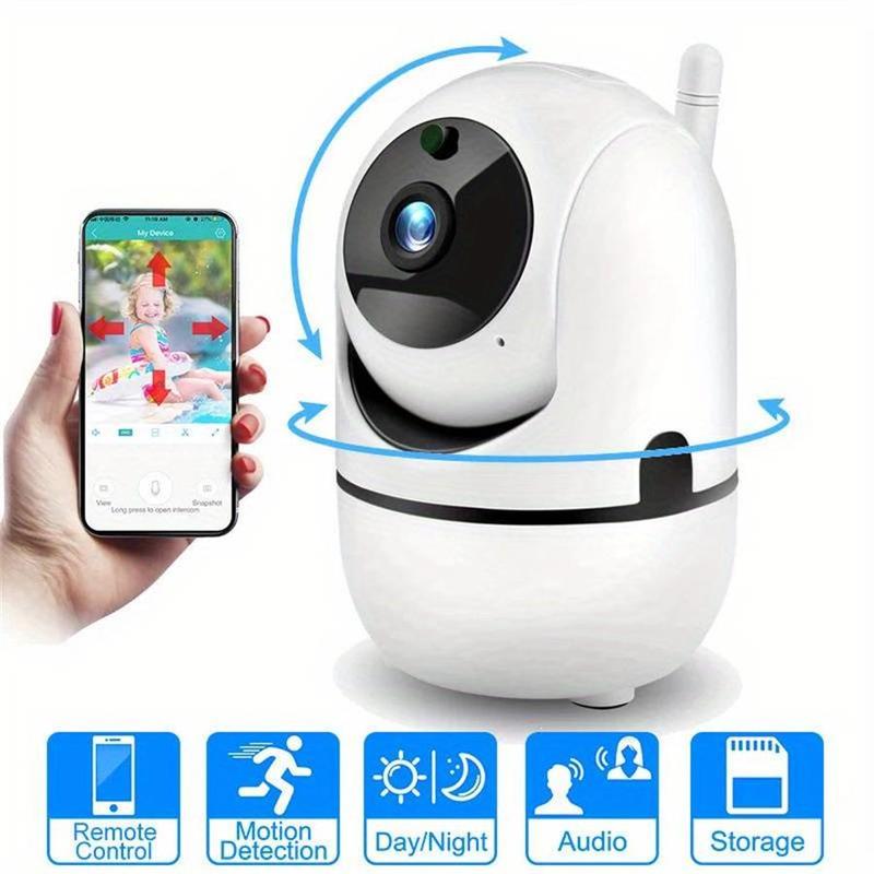 High-definition WiFi Monitoring Camera, USB Powered 355 Degree Intercom 1080P Home Security Camera, Remote High-definition Night-Vision Camera