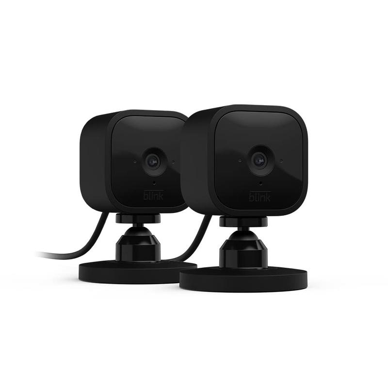 2 Pack Blink Mini Indoor 1080p Wi-Fi Security Camera with Motion Detection, Night Vision - Black