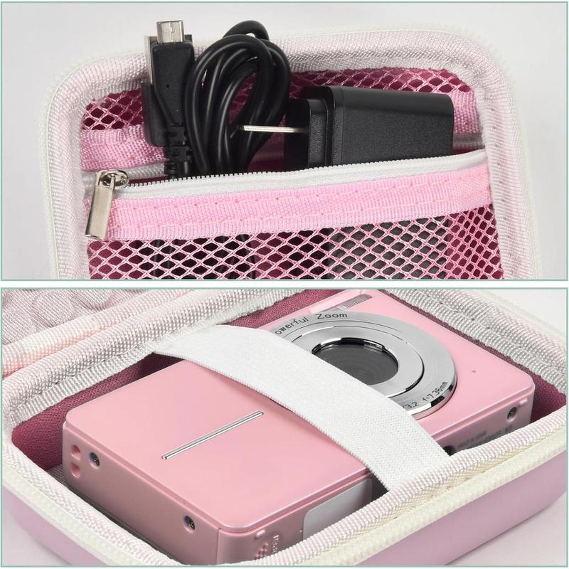 180 190 DSCW800 DSCW830 Travel Digital Camera Case (pink)(camera not included)