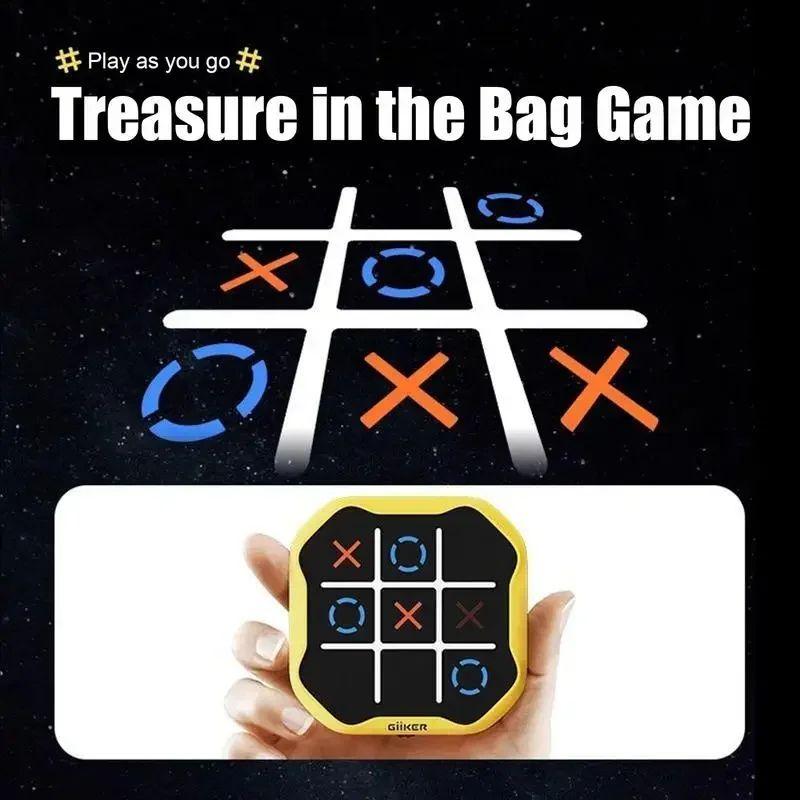 Tic Tac Toe Game, 3 in 1 Handheld Game Console, Portable Travel Games, Stress Relief Toy for Kids and Adults, Birthday&Christmas Gift for All Ages