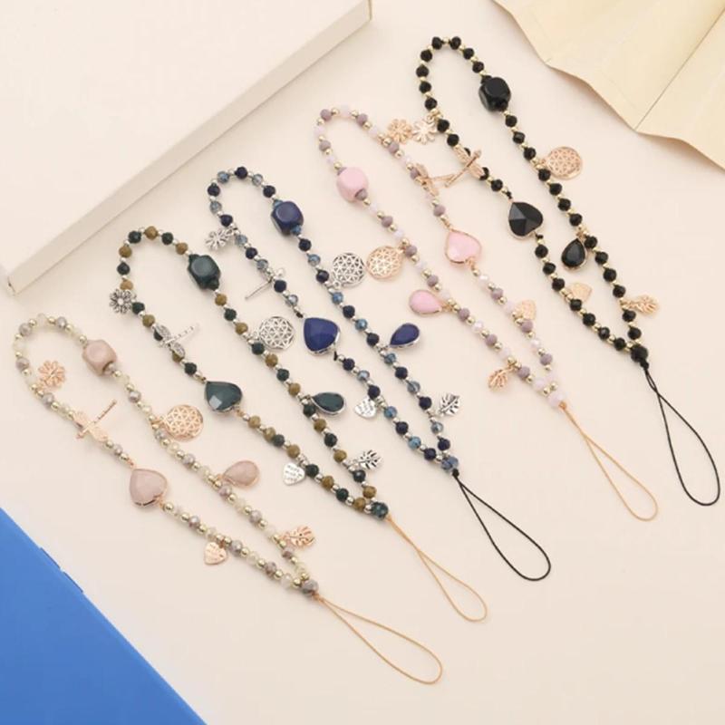 Cute Beaded Phone Chain, Fashionable Phone Lanyard, Phone Strap for Women & Girls, Mobile Phone Decoration Accessories