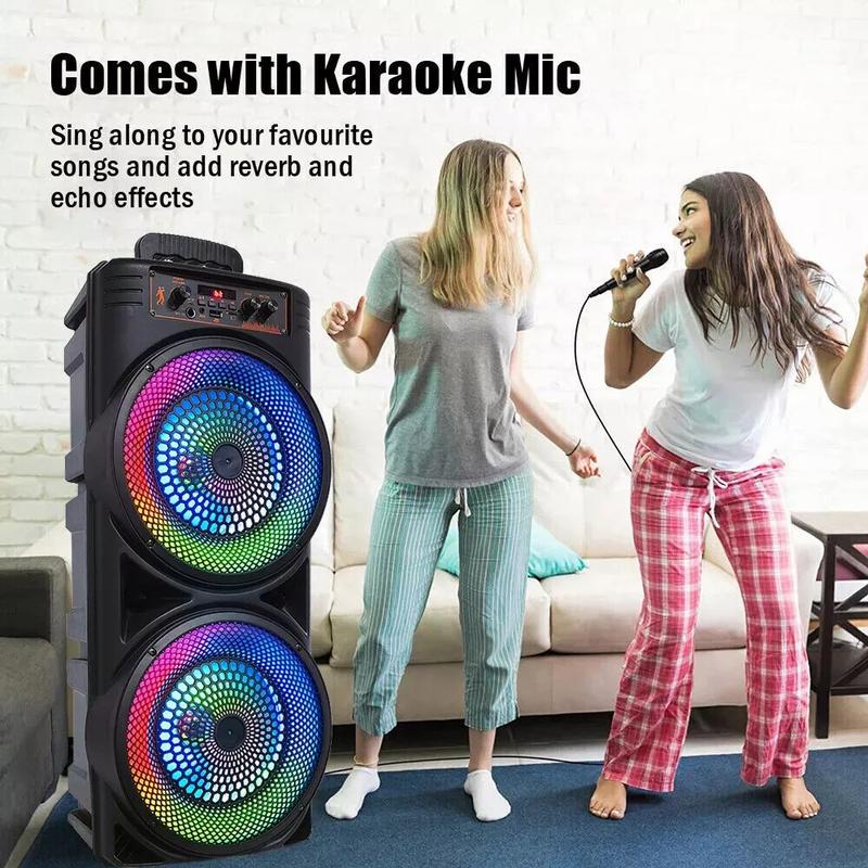 Bluetooth Speakers Big Powerful Wireless TWS Loud Portable Speaker LED Lights