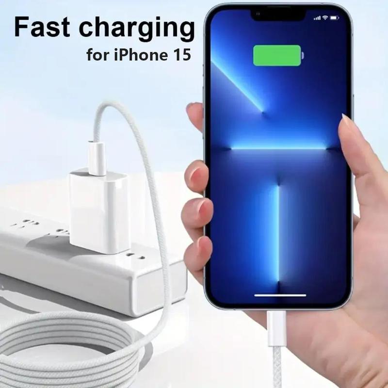 PD 20W USB C Fast Charger & Type C to C Cable Set, 2 Sets Fast Charging Head & Cable Cord, Phone & Tablet Accessories for iPhone 15 Plus 15 Pro Max, iPad Pro 12.9 11 inch 4 3 Generation Air Mini