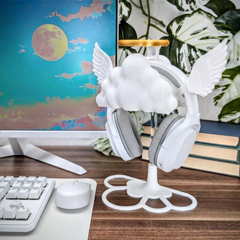 BeamTeam3D Cloud Headphone Stand - Office Desk Organizer