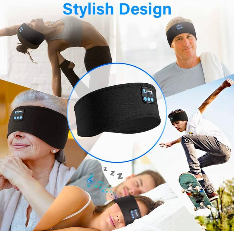 Bluetooth Music Headband, Soft Long Time Play Sleeping Headsets with Built in Ultra-Thin HD Stereo Speakers， Perfect for Sleeping,Workout,Jogging,Yoga,Travel Unique Gifts Audio Headphone