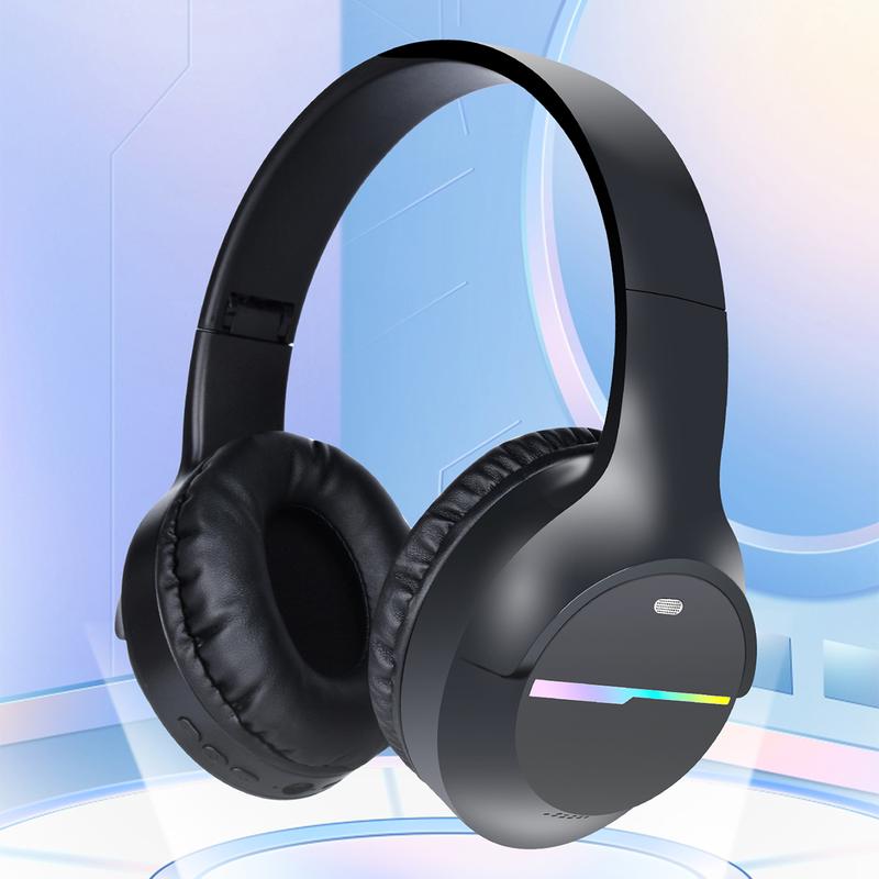 Bluetooth Headphones Colorful Lights Wireless Kids Headphones, 85H Playtime,Over Ear Headphones Built-in Mic for iPad Tablet Airplane