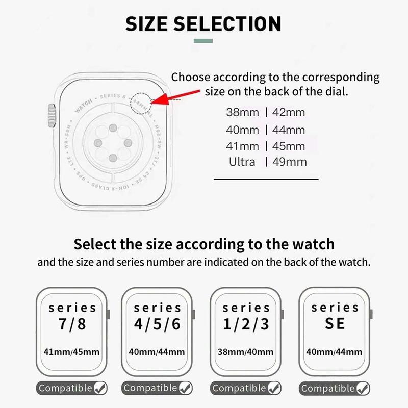 Smart Watch Band with Watch Case, 1 Count Soft Comfortable Watch Band with Watch Case, Wearable Accessories Compatible with Apple Watch Ultra 2 1 SE